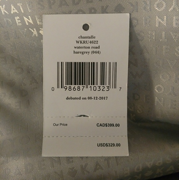 NWT Kate Spade Chantalle Grey Crossbody Bag - Picture 7 of 7